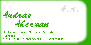 andras akerman business card